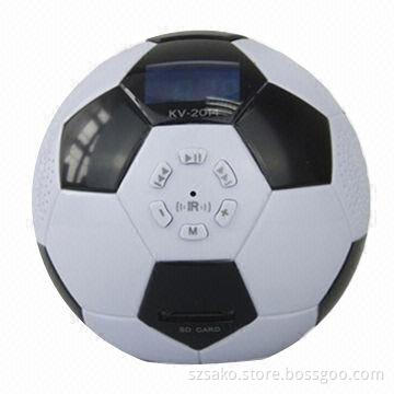 Football-shaped MP3 Player, Supports TF Card, Multicolor for World Cup 2014 Brazil